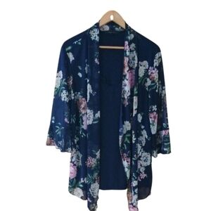 Atelier 29 Floral Open-Front Women's Cardigan Top with attached Tank